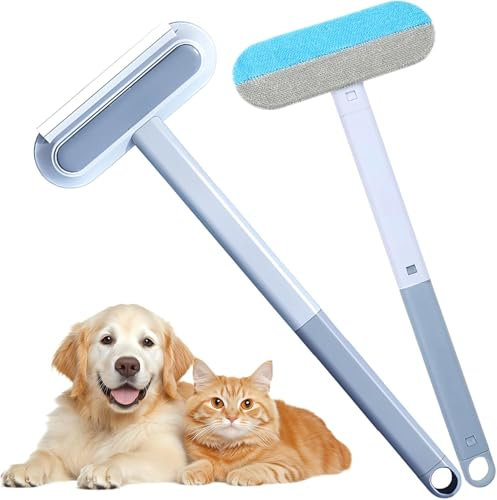 Multifunctional Pet Hair Removal Brush, 3 In 1 Pet Hair Remover, Pet Hair Removal Tool, Bidirectional Brush Head Extended Handle Reusable Fur Broom Couch Carpet Hair Catcher Tool