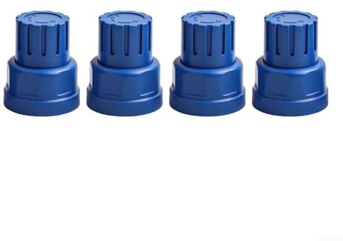 Handradschalter aus Kunststoff, M30 x 1,5, für Fußbodenheizung, Krümmer und Heizkörpertemperaturregelventile, Blau, 4 Stück