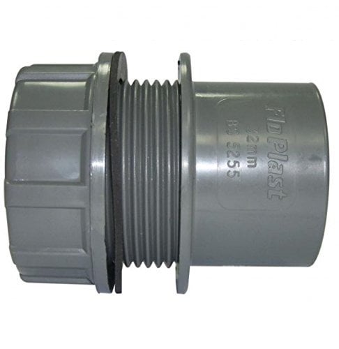 FLOPLAST Solvent Grey 40mm (43mm) Tank Connector - Bag of 2