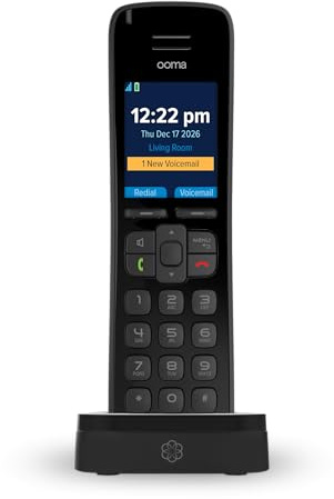 Ooma HD3 Handset Cordless with Caller-ID and HD Voice Quality. Exclusively for Ooma Telo VoIP Home Phone Service