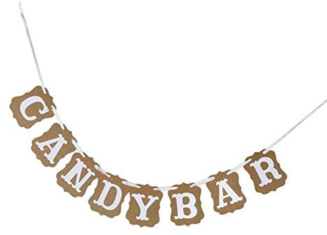Uteruik Candy Bar Banners Partydekoration Wimpelkette