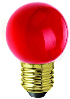 AMARCORDS - Glühbirne Led wasserdicht im Freien, 2700K warmes Licht, ROTES Glas Globetta-Typ, E27, 1W
