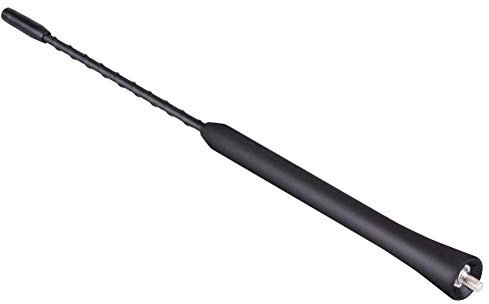 FM Radio Antenna, EVGATSAUTO 9 Inch Car Radio Antenna, Universal Replacement Anti Noise Beesting Aerial FM Radio Antenna with Screws Black Car FM Antenna Car Aerial Antenna
