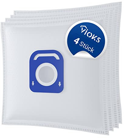VIOKS Sacchetti per aspirapolvere R39, 4 pezzi, set di sacchetti filtro di ricambio per Rowenta ZR200520, per aspirapolvere Rowenta/Swirl R39