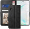 YATWIN Handyhülle Samsung Note 10 Plus Hülle, Klapphülle Samsung Note 10 Plus Premium Leder Brieftasche Schutzhülle [Kartenfach] [Magnet] [Stand] Handytasche Case für Samsung Note 10 Plus, Schwarz