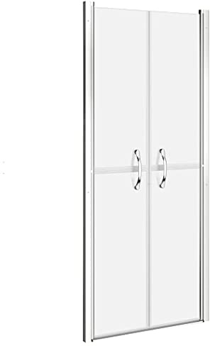 vidaXL Duschtür Nischentür Pendeltür Schwenktür Duschabtrennung Dusche Duschwand Duschkabine Glastür Badezimmer Alurahmen Matt ESG 86x190cm