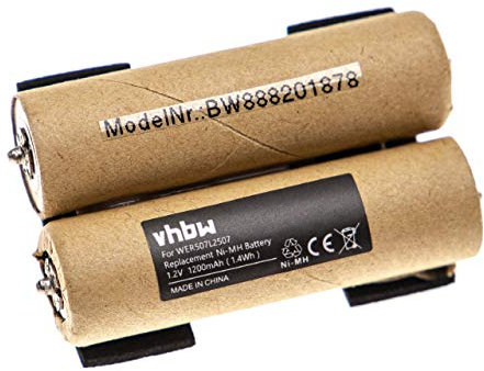 vhbw Batterie Compatible avec Panasonic ER147, ER146, ER507 Rasoir Tondeuse électrique (1200mAh, 1,2V, NiMH)