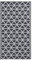 vidaXL Outdoor Teppich Zweischichtiger Jacquard Terrassenteppich Küchenteppich Außenteppich Indoor Balkon Terrasse Flur Küche Bad Schwarz 120x180cm PP