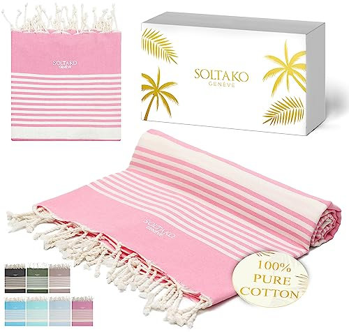 SOLTAKO Fouta Arthur Premium XXL, Pink, 200/200cm