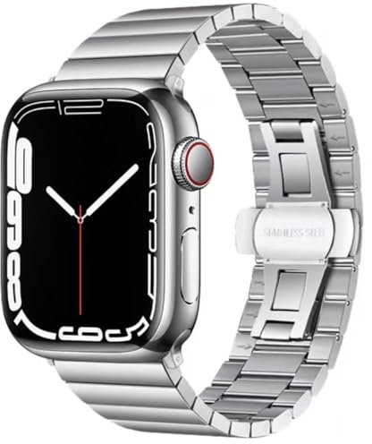 AIYIRUO Compatible con Correa Apple Watch 10 Ultra Acero Inoxidabl 45mm 44mm 41mm 40mm 49mm, Pulsera de Metal con Banda de Repuesto de e para iWatch Series SE 10/9/8/7/6/5/4/3/2/1