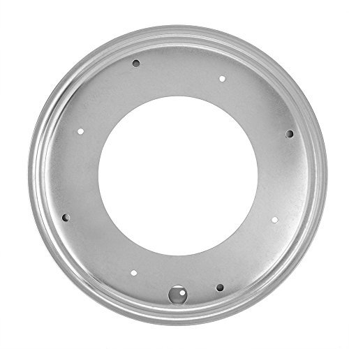 Rodamiento de Plato Giratorio de 12 Pulgadas, Placa Giratoria Giratoria Galvanizada de Forma Redonda, Base de Rodamientos Gruesos para Mesa de Comedor de Cocina, Plateado