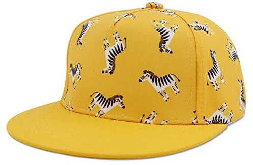 SEYUFN Kinder Baseballmütze Baby Mädchen Jungen Kappe Cap Baseballkappe mit Flacher Krempe für Kinder Jungen Sport Hut mit Cartoon-Muster Mädchen (Zebra, 2-4 Jahre(52cm))