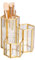 HARLIANGXY Makeup Brush Holder, Glass & Brass Cosmetic Organiser, Storage for Brushes, Eyeliners, Mascara & Pens