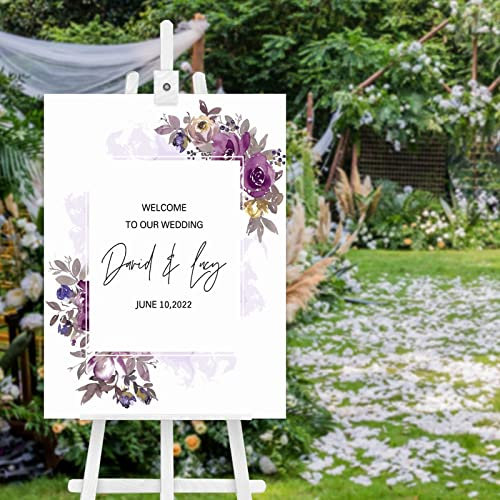 Letrero de madera para boda, cartel de bienvenida a nuestra boda, cartel de recepción de boda, letrero de bienvenida, decoración de boda, 61 x 45 cm
