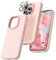 TOCOL Silicone for iPhone 14 Pro Case 6.1-Inch, Liquid Silicone Multi-Color Slim Silky-Soft Touch Anti-Scratch Shockproof Protective Phone Cover, Pink