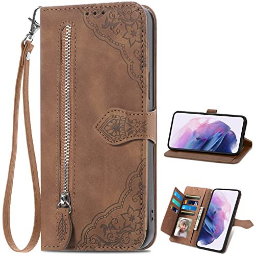 BAILI Handyhülle für Samsung Galaxy M21/M30S Hülle, Reißverschluss Tasche Flip Handytasche für Samsung Galaxy M21/M30S Case