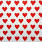 Rouleau de papier cadeau en forme de cœurs - 70 cm x 2 m - Rouge