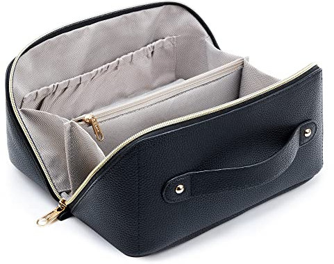 KALIDI Groß Kapazität Kosmetiktasche Damen Mäppchen Make Up Bag Schminktasche Federmäppchen Kosmetik Reise Täschchen Kosmetikbeutel mit fächern