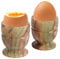 RADICALn marble Egg Cups Green Set of 2 Handmade Egg Container for Kitchen Table - Egg Holder For Boiled Eggs - Hard Boiled Egg Storage Kitchen Gadgets