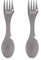 2 Stück Outdoor Camping Göffel 5-in-1 Edelstahl Löffelgabel mit Flaschenöffner, multifunktionales Besteck für Reisen, Camping, Rucksackreisen