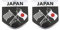 Japanische Flaggenauto-Aufkleber Abziehbilder 3D Japan Stickers Auto Styling Emblem Abzeichen Autozubehör Autotil Für Autos Motorrad