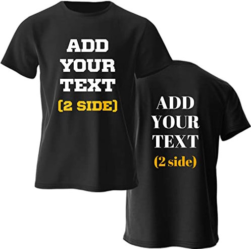 COOZEBRA Custom T Shirt - Personalised T-Shirt UK for Men & Women, 100% Cotton Customised Printed T-Shirts with Text Design