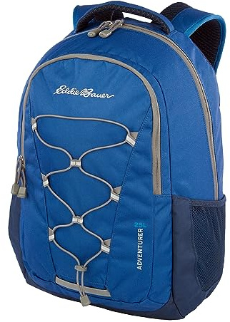 Eddie Bauer Unisex-Erwachsene Abenteurer Organisationsfächern und Trink-/Laptop-kompatibler Hülle (mehrere Größen erhältlich) Rucksack, Adventurer-True Blue, 25L