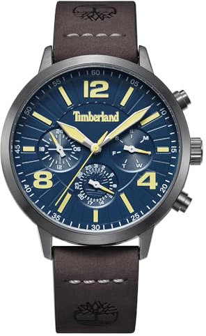 Timberland Multifunktionsuhr für Herren, Dunkelbraun, Dress Sport