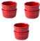 Staub Lot de 6 bols à dessert en céramique, pour collation, sauce, tapas - Rouge