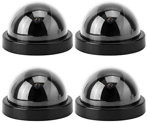 Sonew High Simulation CCTV Dummy Kamera Sicherheit Dummy mit Blinkendem LED Licht Videoüberwachung LED Licht [Weiß] Blinkende LED (Black)