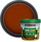 SAVING HUB One Coat Fence Life Paint - Garden Shed & Fence Paint - for Rough Wood - Trellis, Sheds & Wooden Structures - Showerproof in 1 Hour (Medium Oak, 5 Liter)