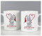 CalEli Gifts Personalised Christmas Mugs. Set of 2 Me to You 'with Love at Christmas' Couples Mug Set