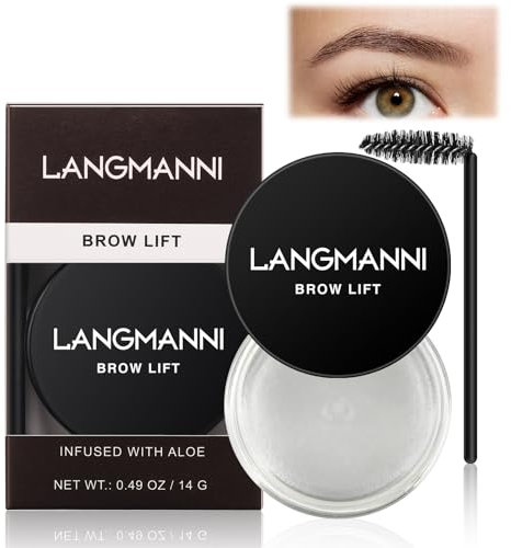 Eyebrow Gel Clear, Waterproof Long Lasting Brow Glue Smudge-Proof Eye Brow Wax Brows Styling Shaping Soap for Natural-Looking Eyebrows Holding Brows In Place Creating Fluffy Feathered Look