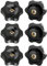 FOMGIIN 6 Pièces Ecrou à PoignéE En éToile M4 25mm DiamèTre Molette ExtéRieur Papillon Vis Moletés Filetage Moleté Bouton De Serrage Pour Machines, Meubles, Appareils De Fitne, Machines-Outils