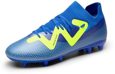 DREAM PAIRS Zapatillas de Fútbol Hombre Calzado de Fútbol para Hombre Botas de Fútbol Zapatos de Fútbol Tacos Fútbol Deporte Sala SDSS2402M-E,Size 44,Azul Real/Verde Neón,SDSS2402M-E