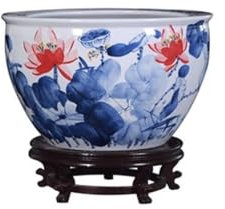 Acquario Cinese Retro Acquario In Ceramica Dipinta A Mano Soggiorno Tartaruga Serbatoio Studio Pittura E Calligrafia Serbatoio Per Il Riso Per La Casa Decorazioni Per Acquario
