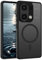 BENTOBEN Funda Magnética para Xiaomi Redmi Note 13 Pro 4G/Poco M6 Pro 4G(NO PARA 5G)[Compatible con Magsafe] con Protección de Grado Militar Anti-Golpes Parte Trasera Mate Translúcida Anti-Golpe-Negro