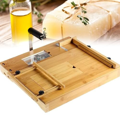 Moule Coupe-Savon, Machine à Couper Savon Avec Boîte De Rangement Cachée, Longueur De Coupe Maximale 37Cm, Pour Pain De Savon Fait à Main, Bougies Au Beurre De Fromage, Bricolage, Coupé Avec Précision