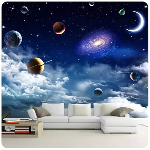 Papier Peint Panoramique Espace,400 x 280 cm,Poster Geant Mural, pour Salon Chambre d'enfants restaurant Décoration Murale