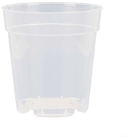 SMZhomeone 10 vasi da fiori in plastica trasparente con fori di drenaggio, confezione da 10 pezzi, contenitore per piante grasse ed erbe aromatiche (10,2 cm)