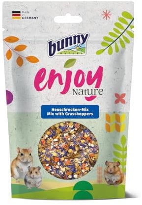 Bunny EnjoyNature Heuschrecken-Mix | 50 g | Ergänzungsfuttermittel für Hamster, Zwerghamster, Farbmäuse, Rennmäuse und Ratten | Hergestellt komplett ohne Zusatzstoffe