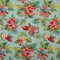 Kt KILOtela - Polsterstoff, Jacquard Gobelin, Stuhlbezug, Kissen, Kopfteil, Sofa, Taschen, verschleißfest, Nähen, 100 cm lang x 280 cm breit, Papageien, Türkis, 1 Meter
