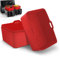 Keplin - 3 Pack Red Rectangular Silicone Air Fryer Liners - BPA-Free, Food-Grade, Heat Resistant to 230°C - Non-Stick and Reusable - Dishwasher Safe for Easy Cleaning - Meets LFGB Standards