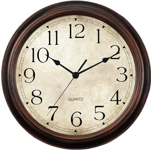 KECYET Wall Clocks Battery Operated Silent Small Vintage for Kitchen