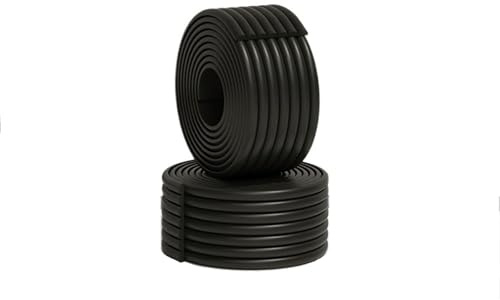 10 mètres Rouleau en Mousse, Protection Rebords, Protection Mousse Sécurité Rouleau de Mousse Antichoc pour Bébé, Coins de Table, Contreplaqué(Noir)
