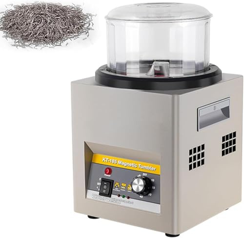 Jewelry Polisher - 2000RPM Finisher with 500g Polishing Needles, Dual-Direction Rotating Tumbler Machine for Jewelry Shop and Studio Use