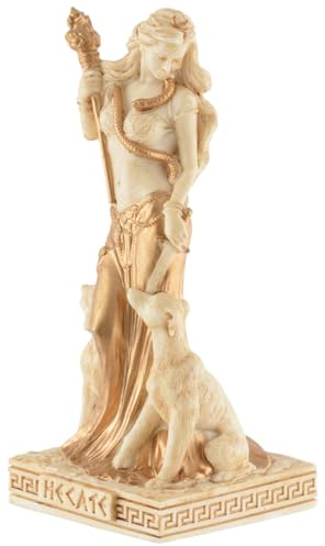 VOGLER Joh. Vogler GmbH Griechische Göttin Hekate, Miniatur, aus Kunststein angefertigt, mit Goldfarbe von Hand bemalt, Veronese Kollektion, 708-78025