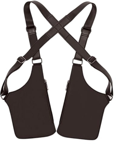 Adjustable Underarm Shoulder Bag - Vest Style Chest Pack, Waterproof Anti Theft Double Strap Design, Multi-Pocket Hidden Storage for Dad Boyfriend Men Women, Everyday Travel Organizer, Black