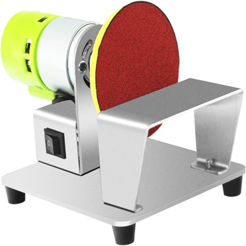 QINGHEDZSW Mini Electric Belt Sander, DIY Mini Polishing Grinding Machine, Sandpaper Size 3-inch (75mm), 7-speed ​​Adjustment, for Metal Woodworking Knife Making Handmade DIY