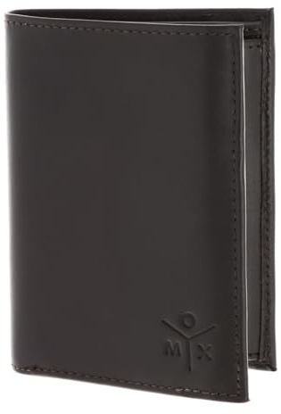 Oxmox Leder Geldbörse Leather RFID Protect Kombibörse Ox 2.0 Embossed Brown Dunkelbraun